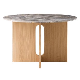 Audo Copenhagen Androgyne Eettafel&Oslash;120 Naturel Eiken Grey Galaxy