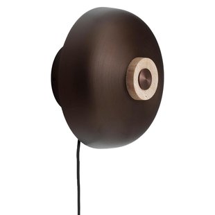 Audo Copenhagen Reverse Wandlamp Met Snoer Sand Travertine/Bronzed Aluminium