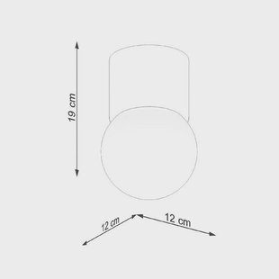 SOLLUX LIGHTING Plafondlamp Boomo, Ø 12 cm, hout
