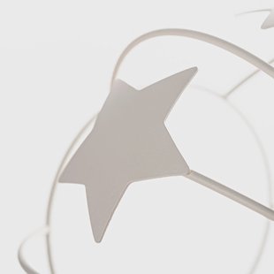 HELAM Sterren wandlamp, zandkleurig, metaal, Ø 21 cm, stekker