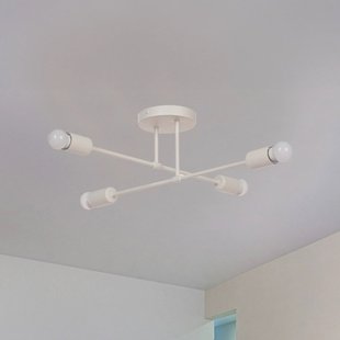 HELAM Cambridge plafondlamp, 4-lamps, zandkleurig, metaal