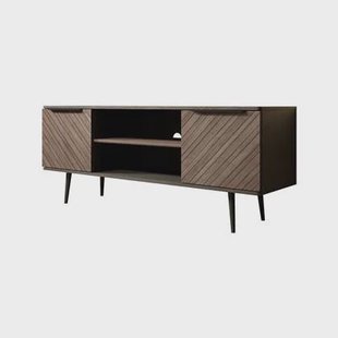 Meubella - TV-Meubel Pedro - Donker eiken - Zwart eiken - 150 cm Meubella - TV-Meubel Pedro - Donker eiken - Zwart eiken - 150 cm