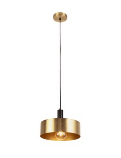 Searchlight Knox - hanglamp - Ø 30 x 140 cm - zwart en goud