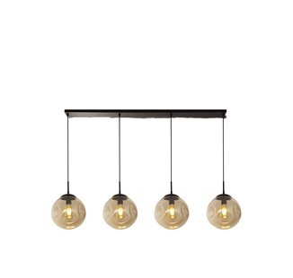 Searchlight Punch - hanglamp - 146,5 x 120 cm - zwart en champagne
