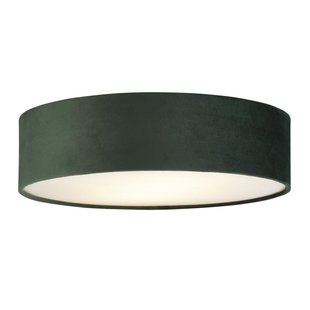 Searchlight Drum - plafondlamp - Ø 38 x 10 cm - groen