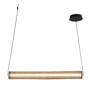 Searchlight Thread - hanglamp - 92 x 150 cm - 3 stappen dimbaar - 42,5W LED incl. - goud en mat zwart
