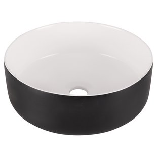 Waskom Differnz Mira 12x36 cm Zwart/Wit