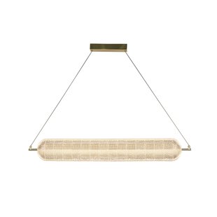 Searchlight Capsule - hanglamp - 108 x 150 cm - 45W dimbare LED incl. - satijn messing