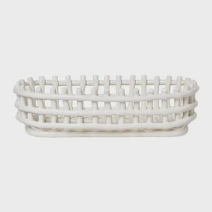 Ferm Living Ceramic Mand Oval - Off-White