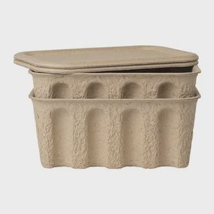 Ferm Living Paper Pulp Opbergdoos S - Set van 2 - Bruin