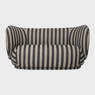 Ferm LIVING Rico Wolblend 2-zitsbank - Zand / Zwart