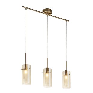 Searchlight Duo III - hanglamp - 71 x 13 x 130 cm - brons en champagne