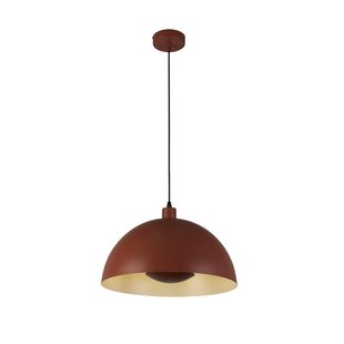 Searchlight Mars - hanglamp - Ø 25 x 150 cm - gebrand oranje en crème