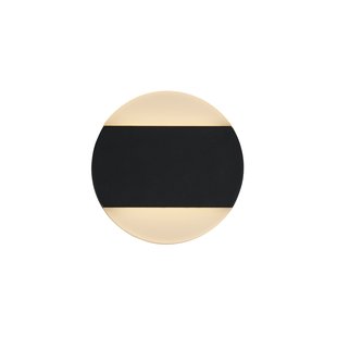 Searchlight Cavern - buiten wandlamp - Ø 15 cm - 7W LED incl. - IP44 - zwart en opaal