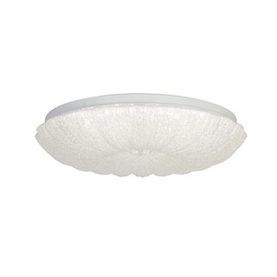 Searchlight Pandora - plafondverlichting - Ø 33 x 9 cm - 18W dimbare LED incl. - chroom en transparant