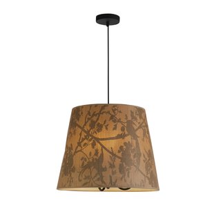 Searchlight Isla - hanglamp - Ø 45 x 150 cm - bruin en zwart