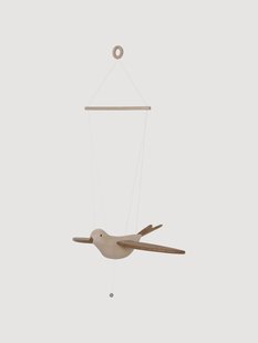 Handgemaakte mobiel Koko van eikenhout