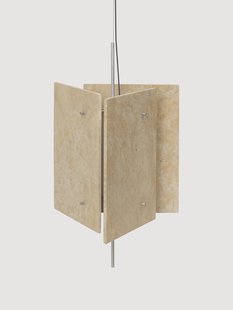 Dimbare LED-hanglamp Oeste van travertijn