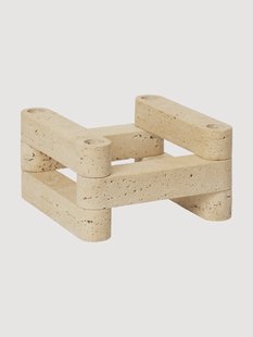 Modulaire kandelaar Newel van travertijn