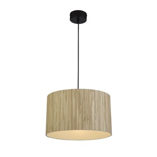 Searchlight Meadow - hanglamp - Ø 35 x 120 cm - bruin en zwart