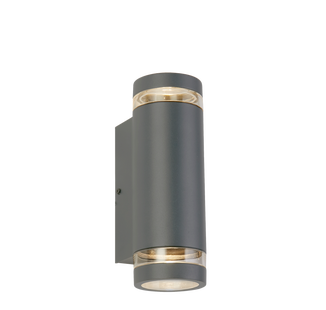 Searchlight Austin - buiten wandlamp - 8 x 24 cm - IP44 - grijs