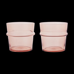 Ferm Living Boya drinkglas laag 30 cl 2-pack Blush