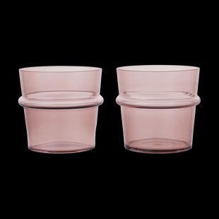 Ferm Living Boya drinkglas laag 30 cl 2-pack Mauve