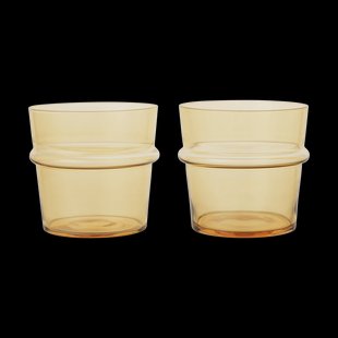 Ferm Living Boya drinkglas laag 30 cl 2-pack Yellow