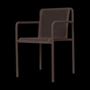 Ferm Living Dapple stoel met armleuningen Dark Chocolate