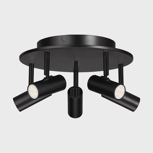 Belid Cato ronde plafondspotlight 5 Matzwart