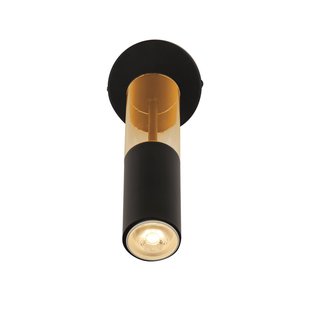 Searchlight Merrygold - wandlamp - 10 x 29 cm - zwart en amber