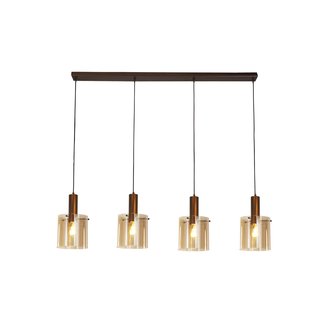 Searchlight Sweden - hanglamp - 142 x 150 cm - mokka en amber