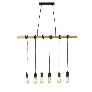 Searchlight Woody - hanglamp - 100 x 150 cm - zwart en bruin