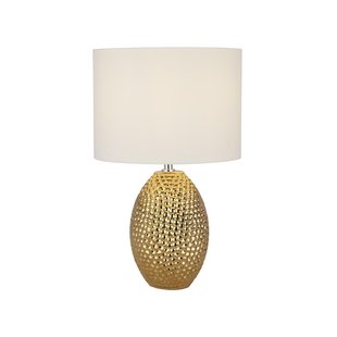 Searchlight Nadine - tafellamp - Ø 48 x 45 cm - goud en crème