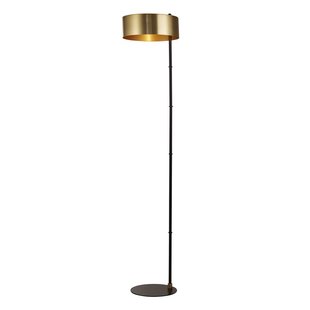 Searchlight Knox - vloerlamp - Ø 30 x 149 cm - zwart en goud