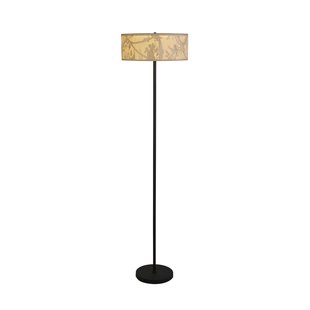 Searchlight Isla - vloerlamp - Ø 40 x 160 cm - bruin en zwart