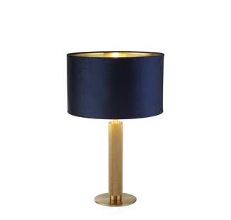 Searchlight London - tafellamp - Ø 40 x 63 cm - marineblauw en goud