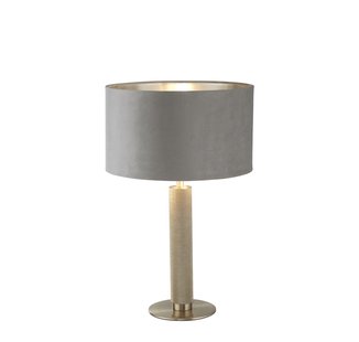 Searchlight London - tafellamp - Ø 38 x 63 cm - zilver en grijs