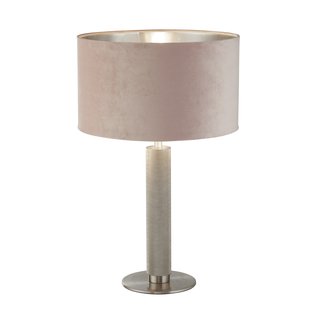Searchlight London - tafellamp - Ø 38 x 63 cm - zilver en roze