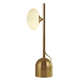 Searchlight Pebble - tafellamp - 18,5 x 12 x 50 cm - goud en opaal