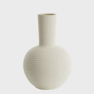 Light&living Vaas deco Ø34x52 cm ULLOA keramiek mat crème