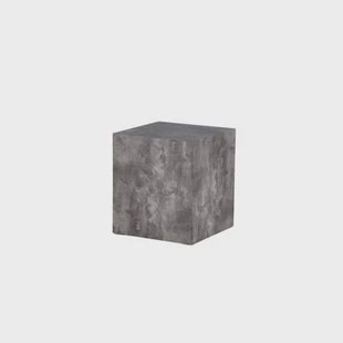 Svea - Clara salontafel marmerlook - 40 x 40 cm - donkergrijs