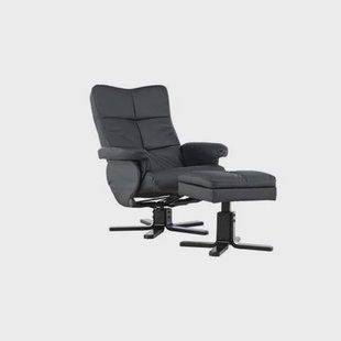 Svea - Savo relax fauteuil met voetenbank - zwart Svea - Savo relax fauteuil met voetenbank - zwart