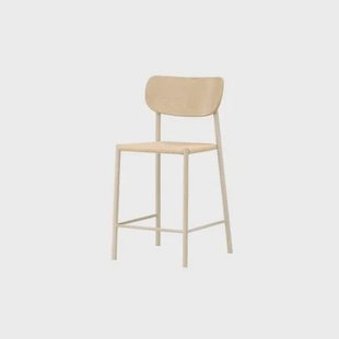 Svea - Polsty barkruk met rugleuning - rattan - whitewash Svea - Polsty barkruk met rugleuning - rattan - whitewash