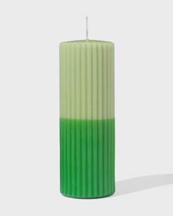 HEMA Stompkaars Ø7x19cm ribbel lichtgroen-groen (groen)