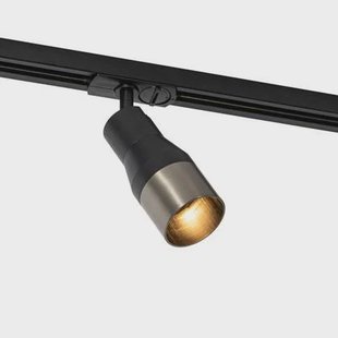 QAZQA Moderne spot zwart met gunmetal voor railsysteem 1-fase GU10