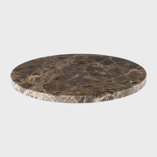 Borrelplank marmer rond - bruin - ø28x1.5 cm