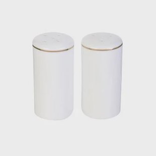 OTIX Peper en Zout stel Wit met Gouden rand Porselein CROCUS