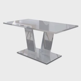 Meubella - Eetkamertafel Violin - Hoogglans Wit - 160 cm