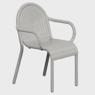 Tom Dixon Groove tuinstoel met armleuning Putty